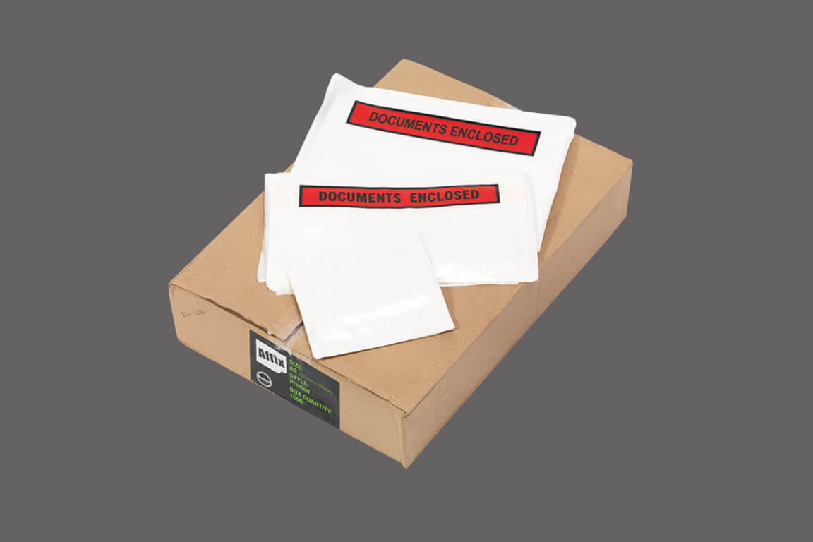 Affix 'documents Enclosed' Envelopes