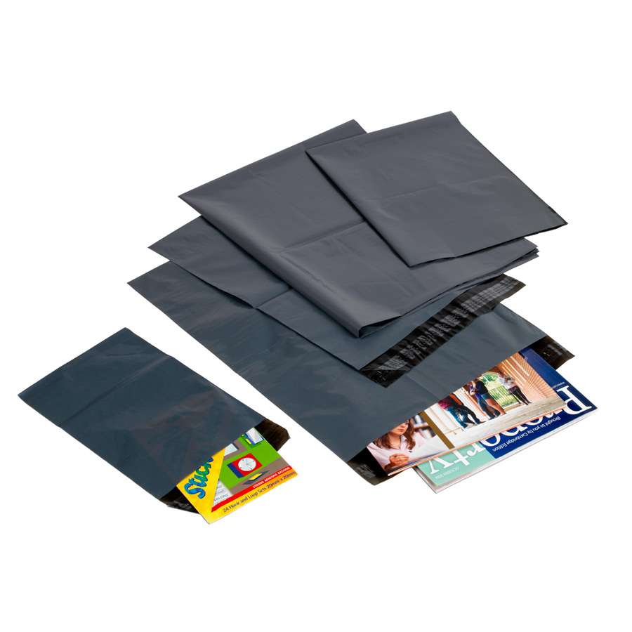 Grey Opaque Mailing Bags 225 x 318 + 50 mm