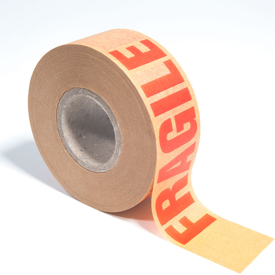 SP00025346 - 'Fragile' Printed E-Tape Paper Tape 48mm x 100m