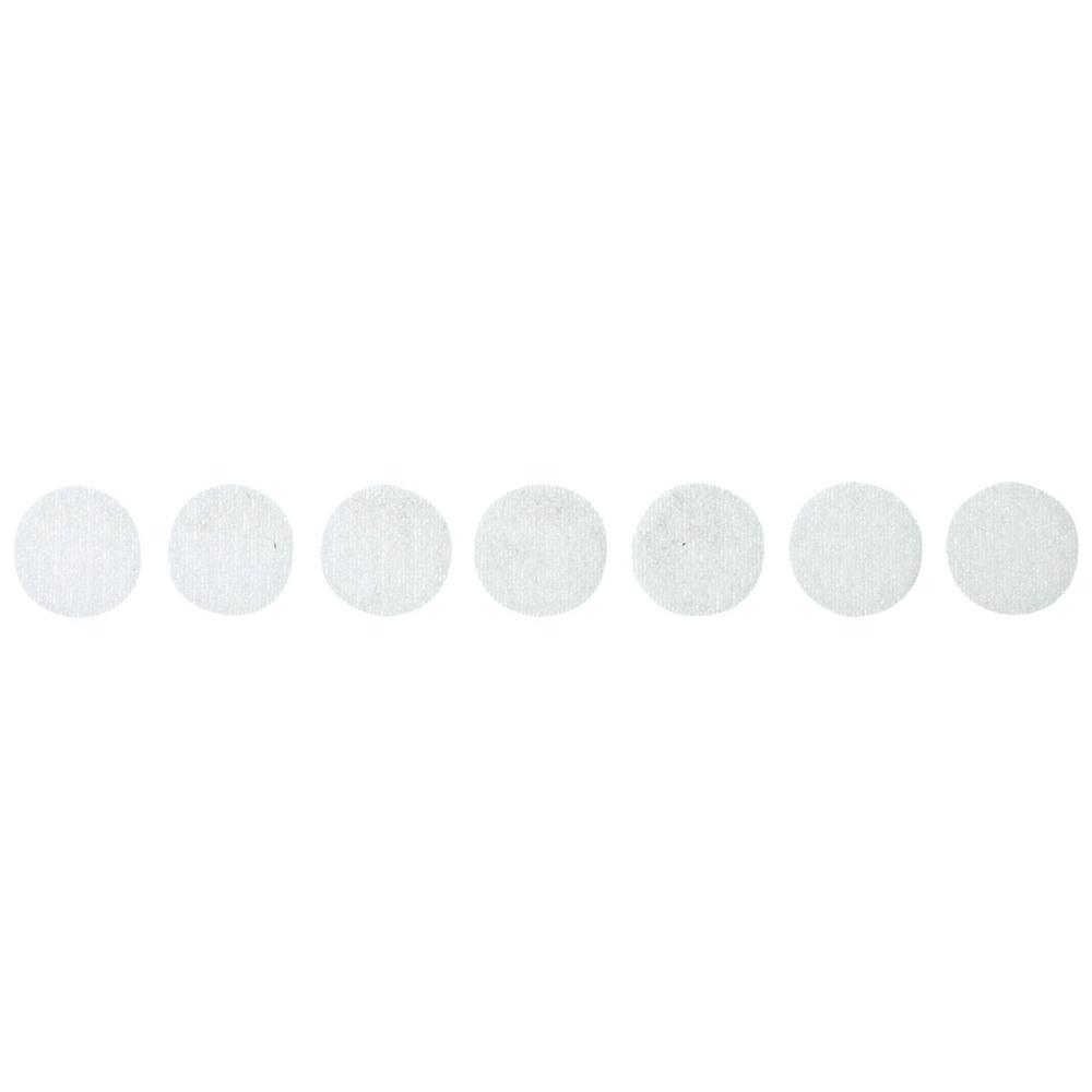 White Hook and Loop Dots 12.5mm Dia White Hook